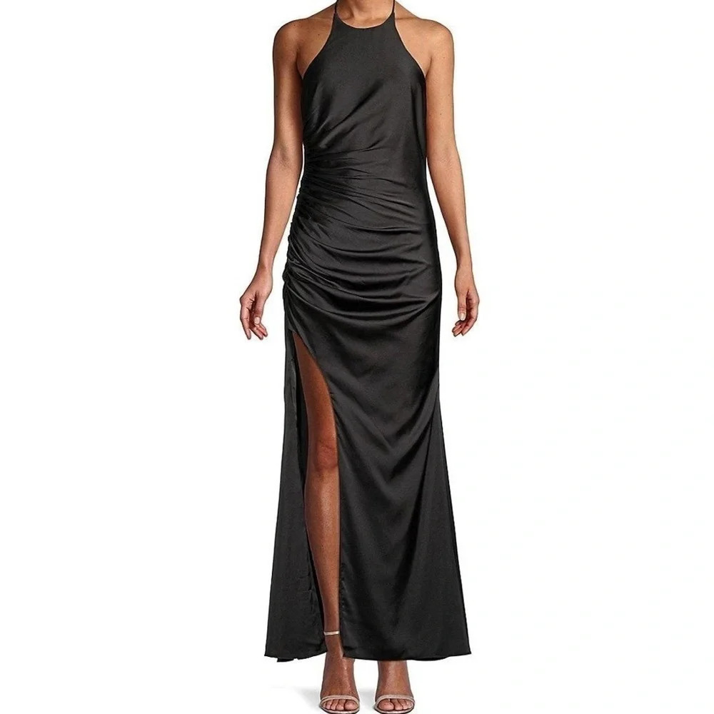 Fame and Partners The Ashe Halter Dress in Black - NEW (small flaw) - Size 6